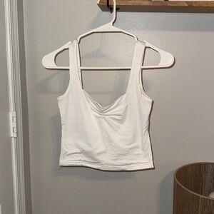 White Sleeveless Crop Top